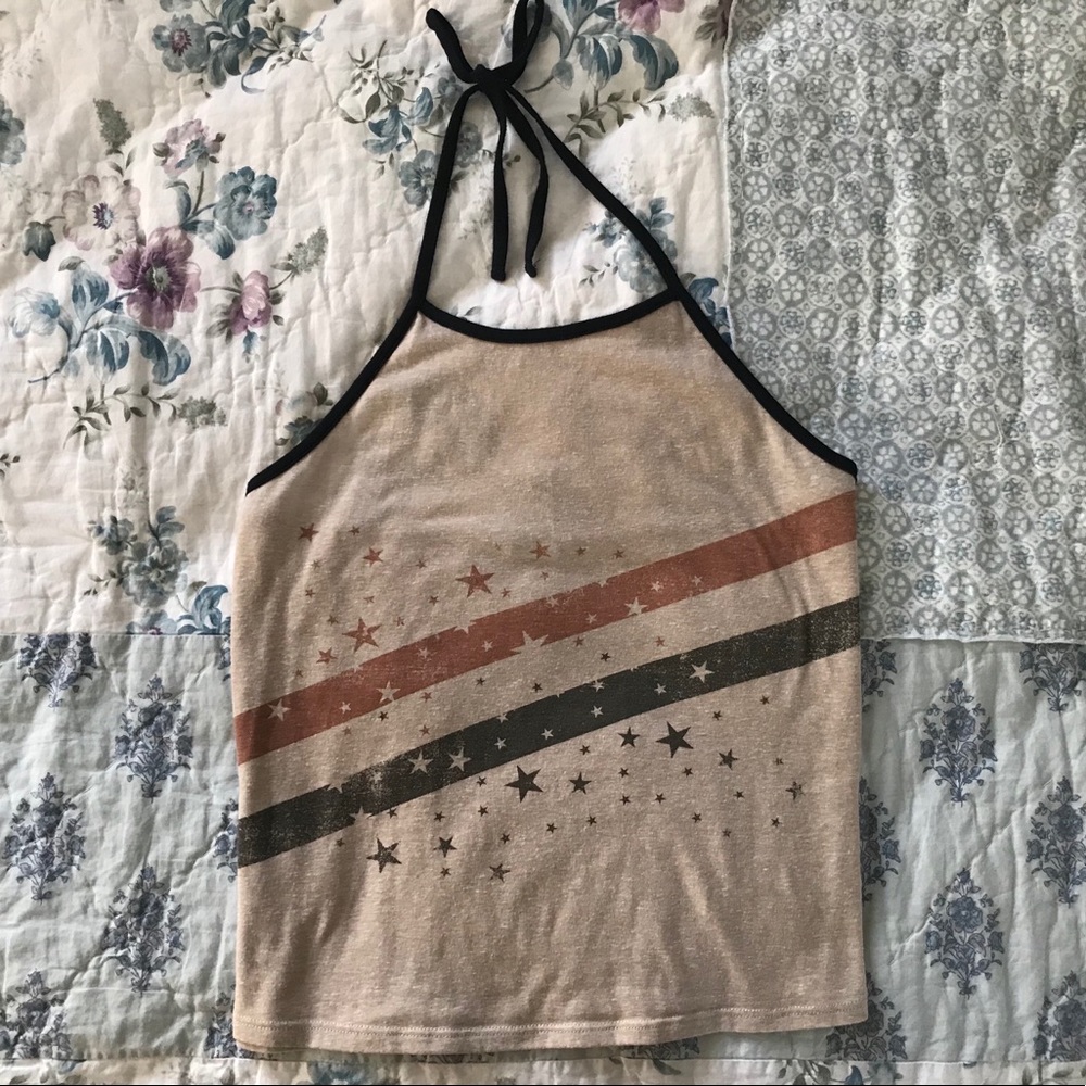 Vintage cropped halter top